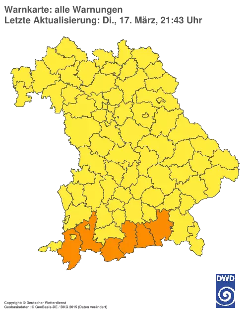 Aktuelle Wetterwarnungen für %region%
