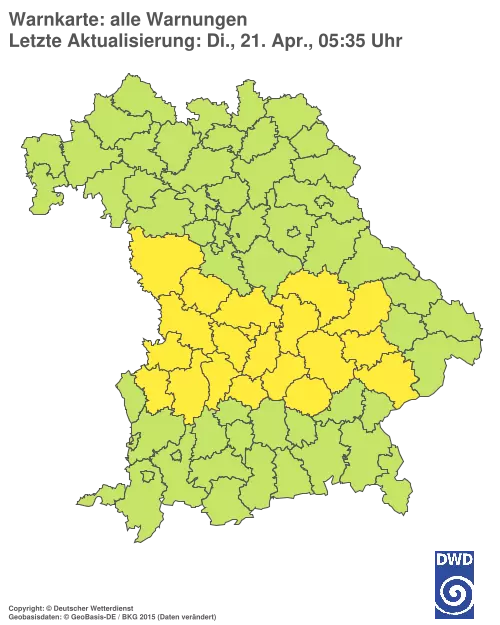Aktuelle Wetterwarnungen für %region%