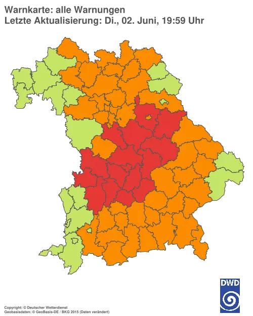 Aktuelle Wetterwarnungen für %region%