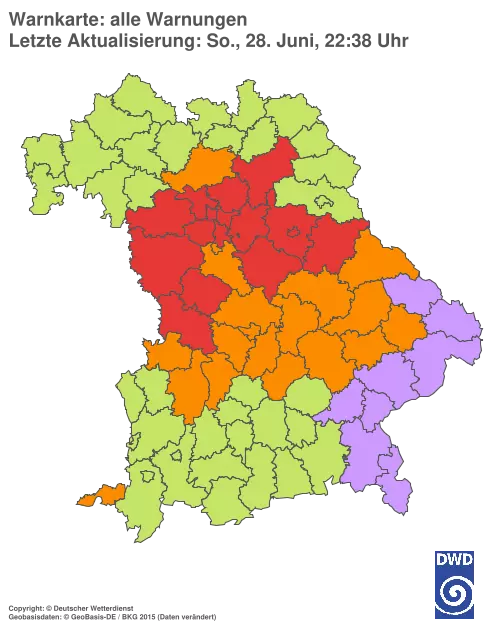 Aktuelle Wetterwarnungen für %region%