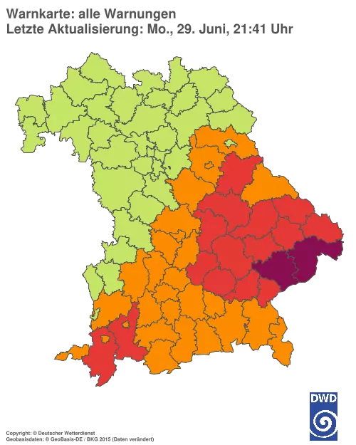Aktuelle Wetterwarnungen für %region%