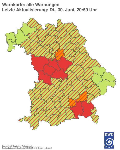 Aktuelle Wetterwarnungen für %region%
