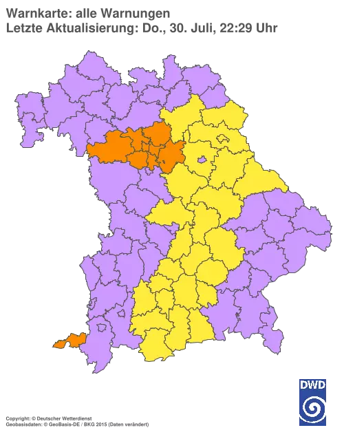 Aktuelle Wetterwarnungen für %region%