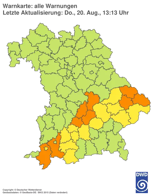 Aktuelle Wetterwarnungen für %region%